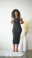 Load image into Gallery viewer, All Back in Black Ribbed Dress
