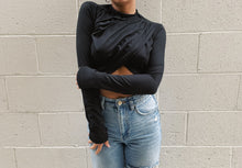 Load image into Gallery viewer, Drape Me Cropped Top
