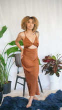 Load image into Gallery viewer, Silky Twist-Front Midi Dress
