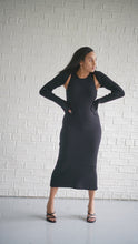 Load image into Gallery viewer, Ribbed Shrug Midi Dress
