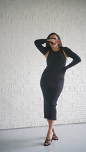 Load image into Gallery viewer, Ribbed Shrug Midi Dress
