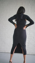 Load image into Gallery viewer, Ribbed Shrug Midi Dress
