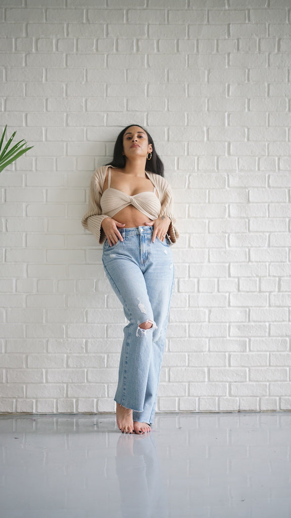 Knitted Bralette and Shrug set