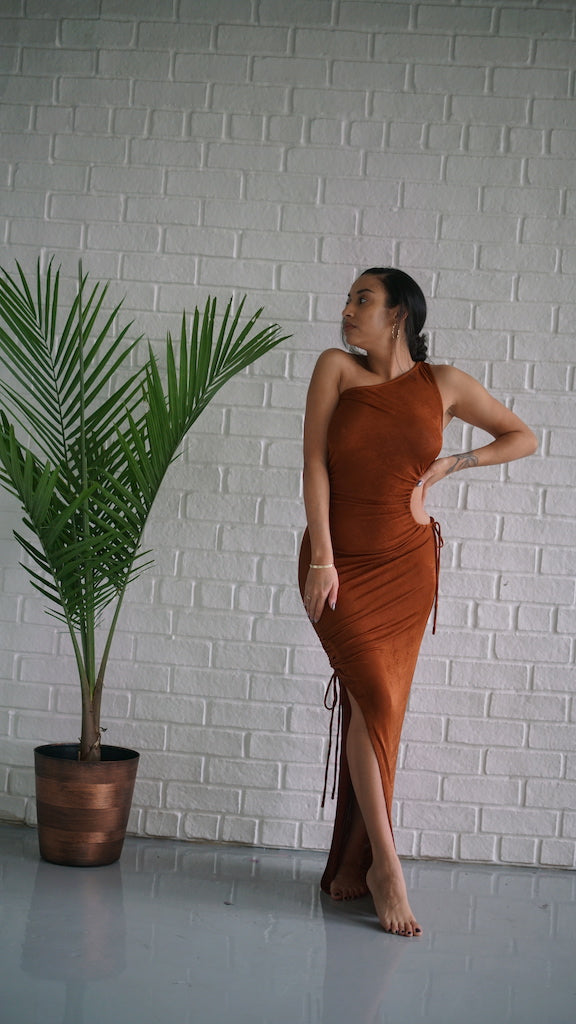 One Shoulder Maxi Dress