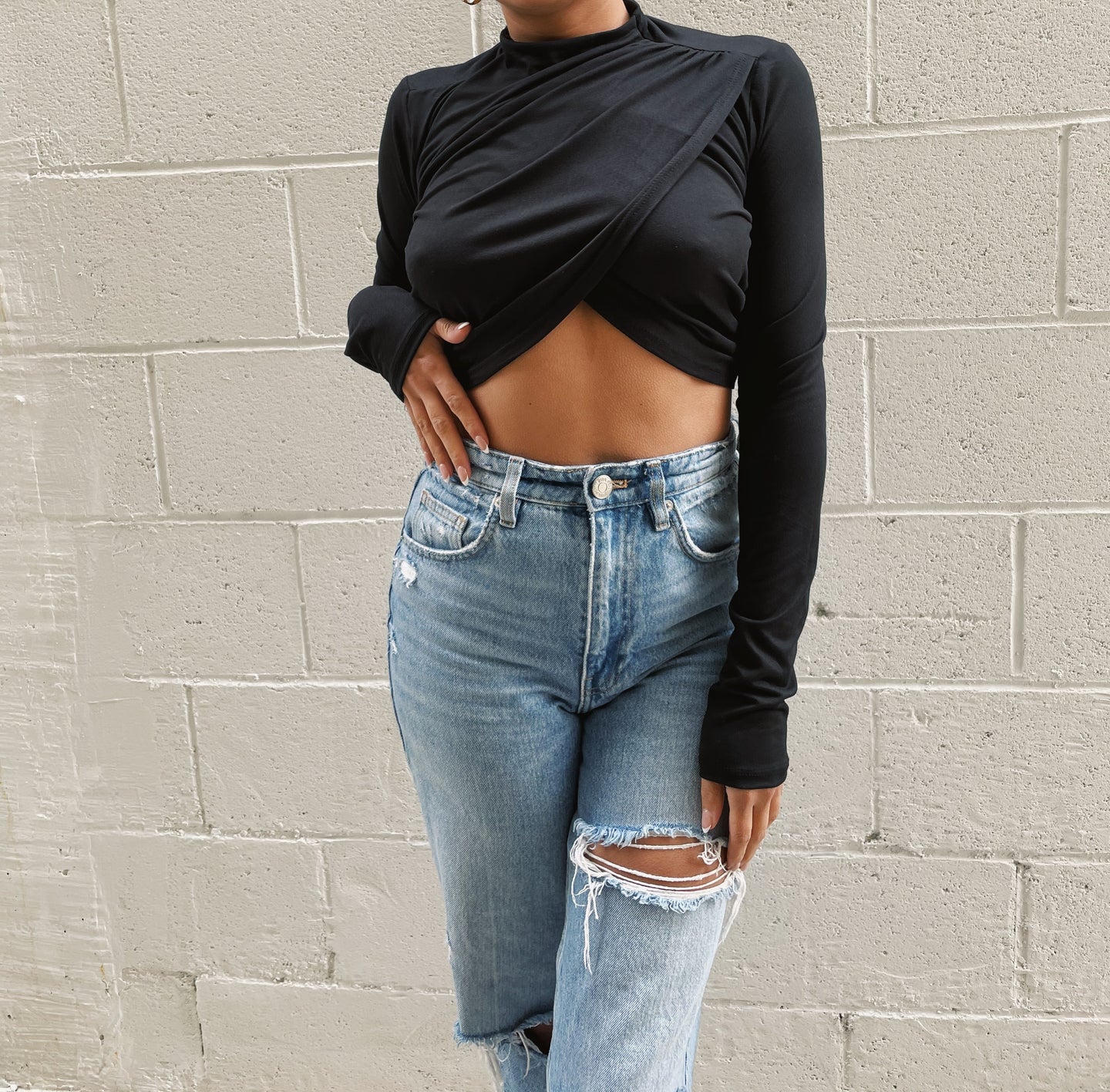 Drape Me Cropped Top
