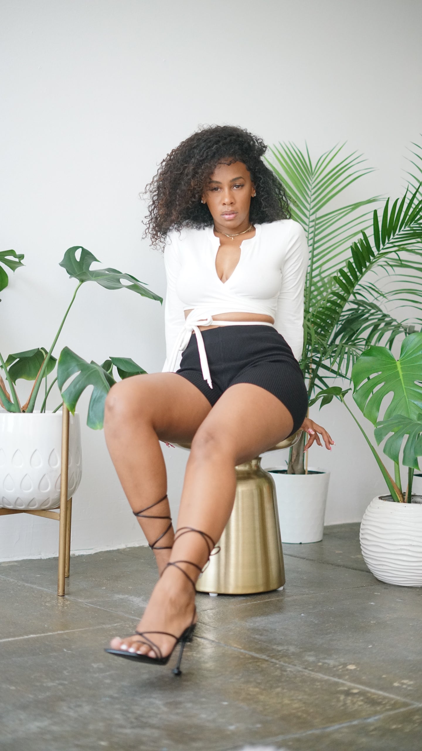 Ribbed Biker Short